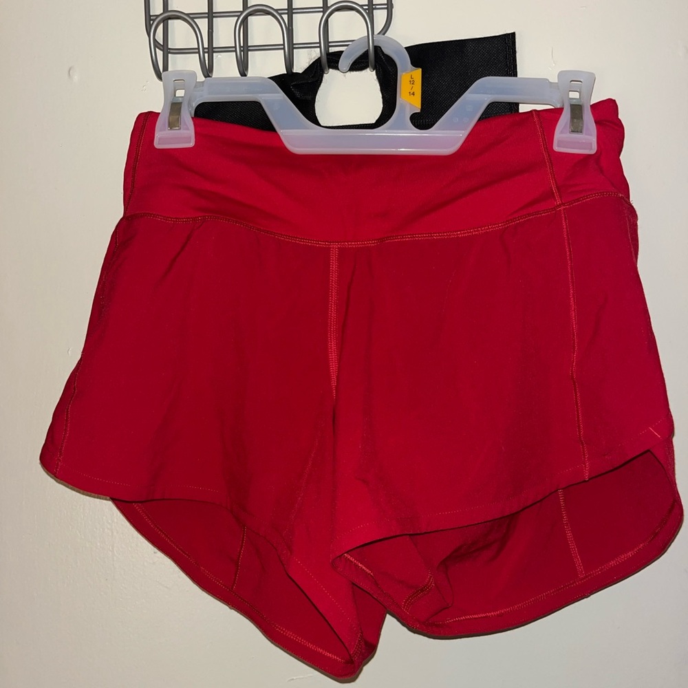 lululemon athletica Red Athletic Shorts